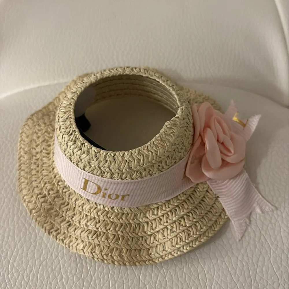NEW Handmade Cute hat for your dog/cat. Dior ribbon is authentic